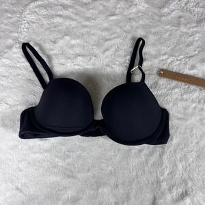 Skims Womens Fits Everybody Push Up Demi Bra Onyx Black Size 32B BR-UWR-2295 NWT